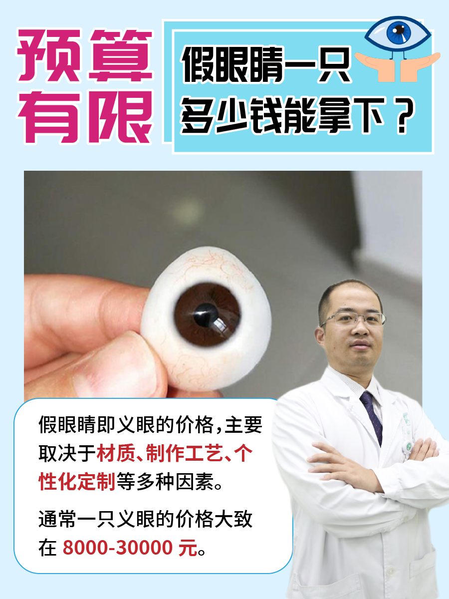 预算有限，假眼睛一只多少钱能拿下？