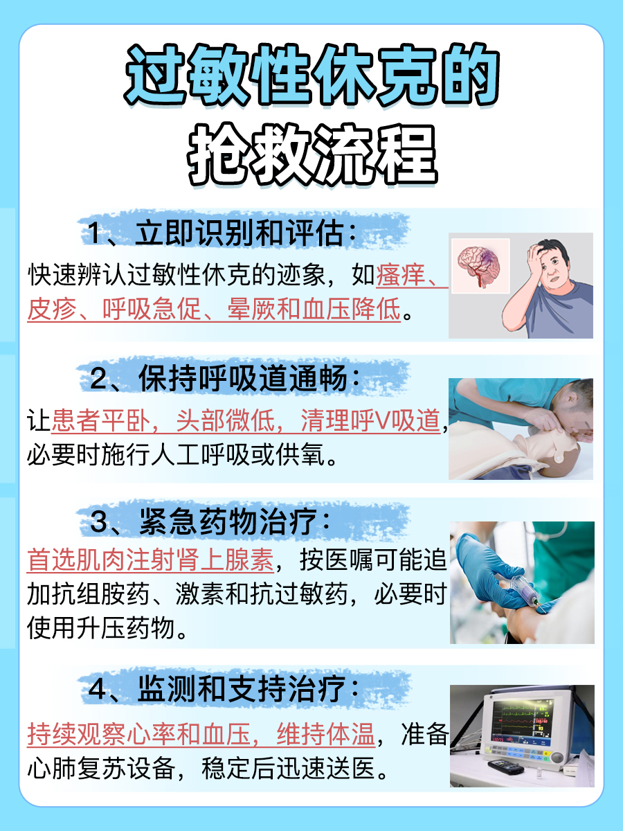 紧急应对！过敏性休克抢救流程
