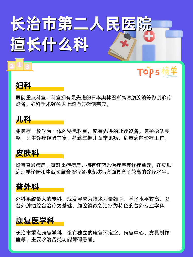 长治市第二人民医院擅长什么科