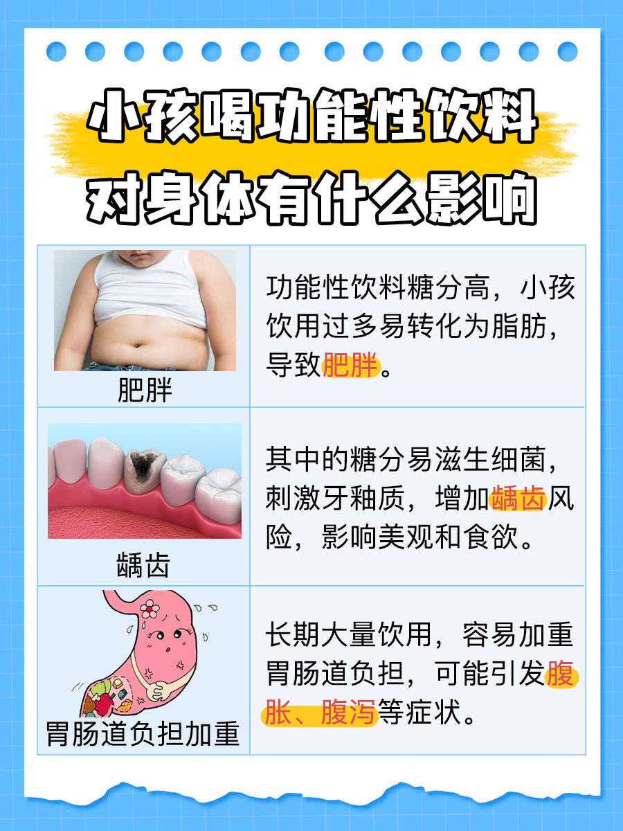 功能性饮料对小孩身体的影响，你了解吗？