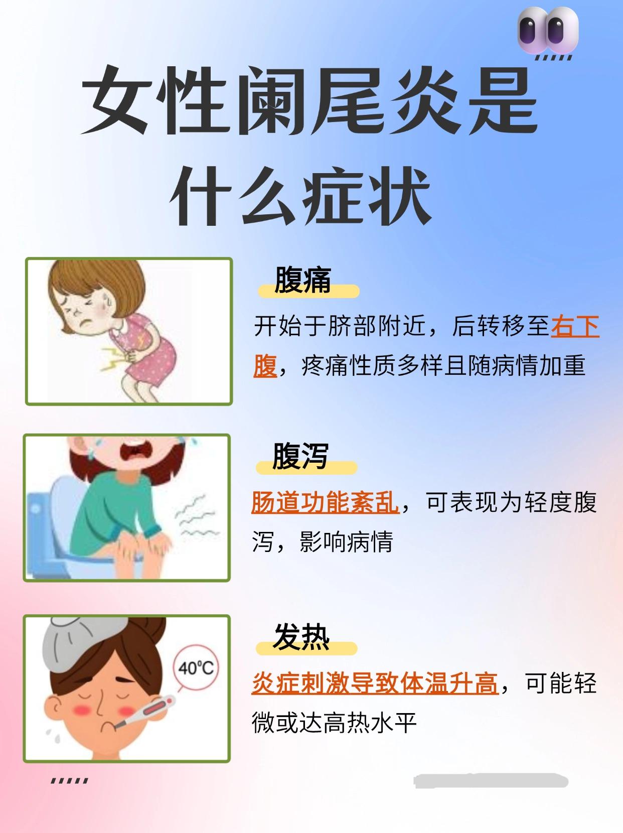 探究：女性阑尾炎是什么症状