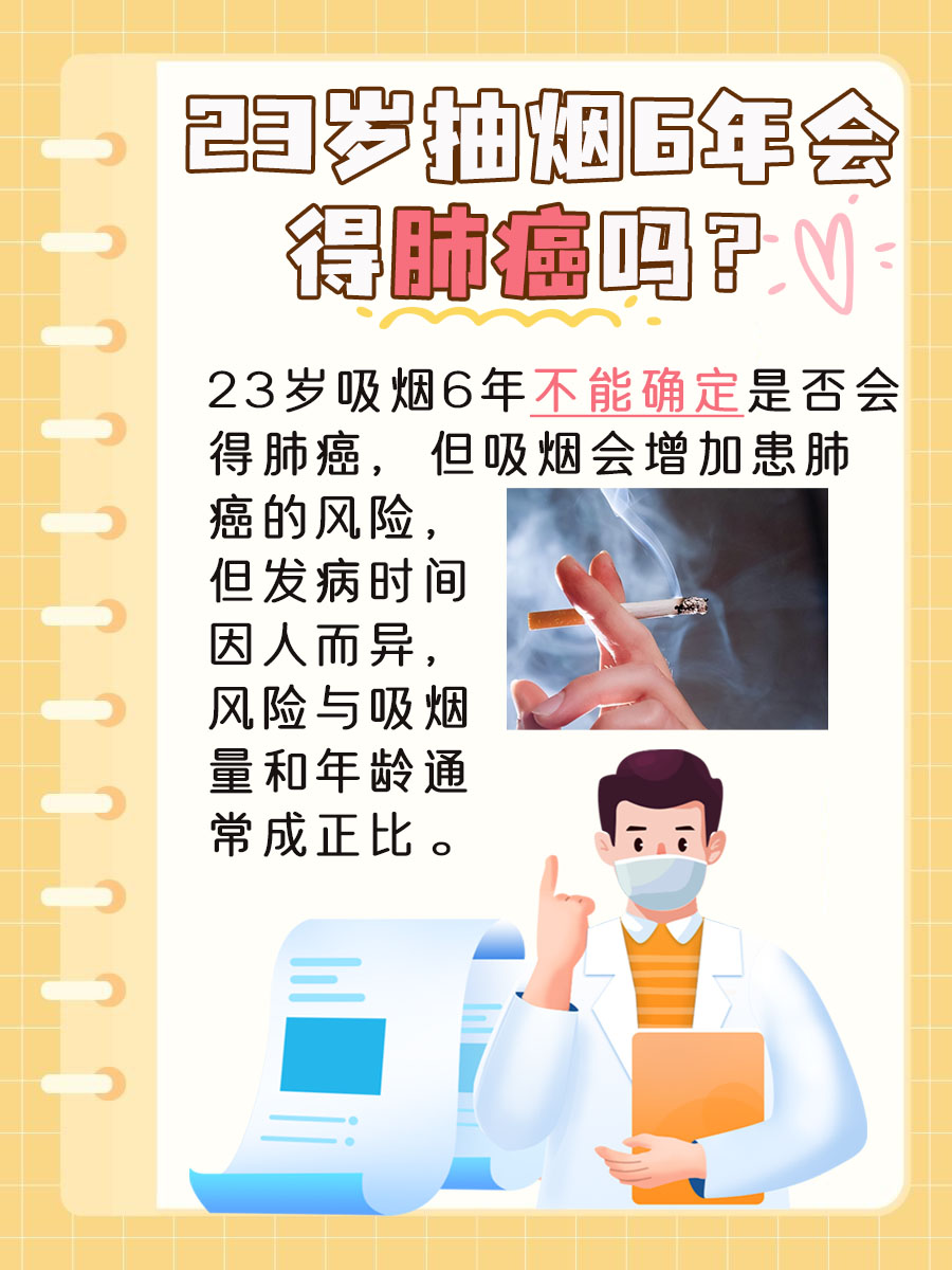 23岁抽烟6年，是否会得肺癌？专家解析