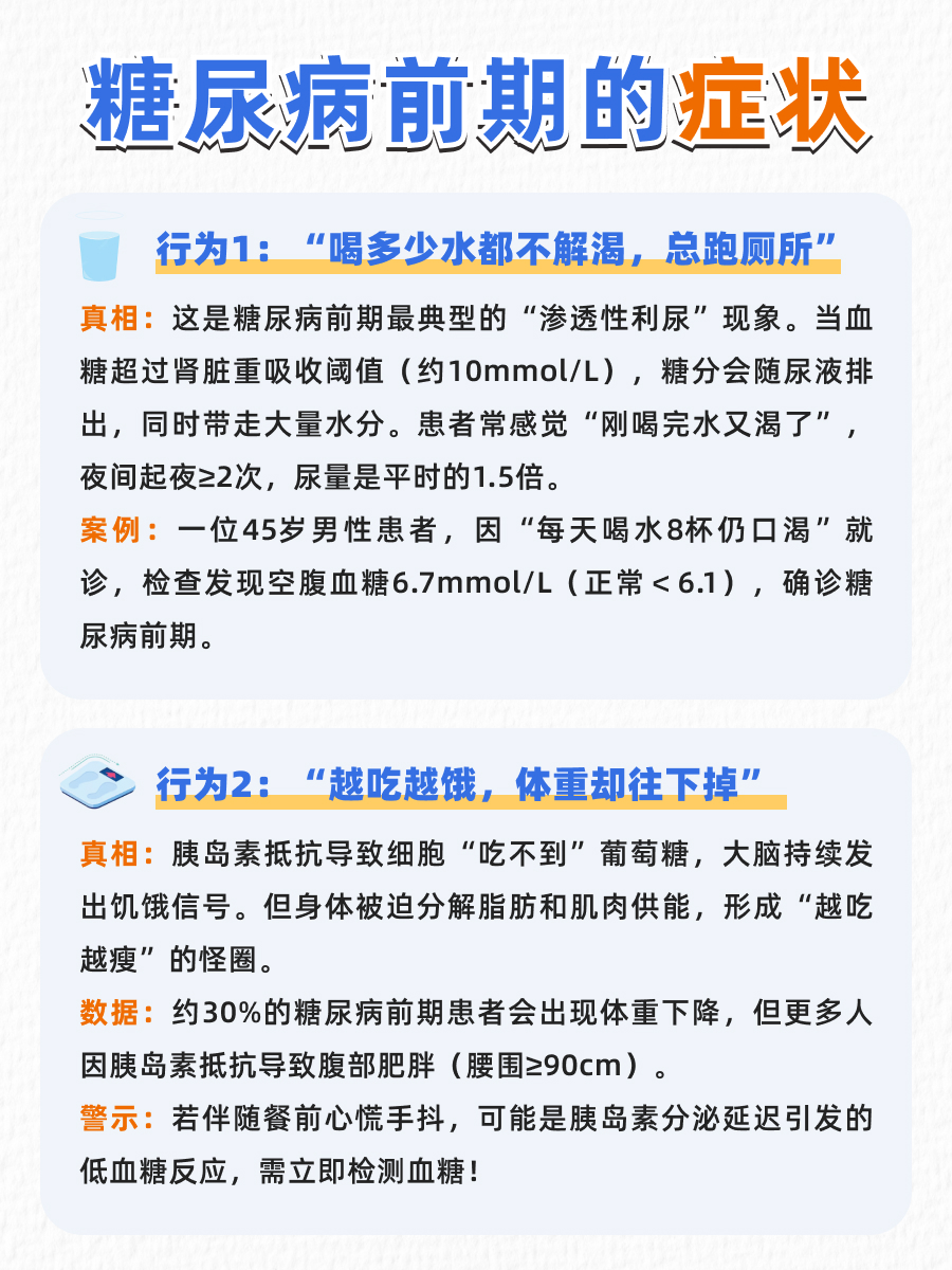 你以为正常,其实是糖尿病前期的行为