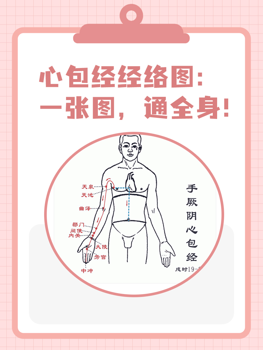 心包经经络图：一张图，通全身！