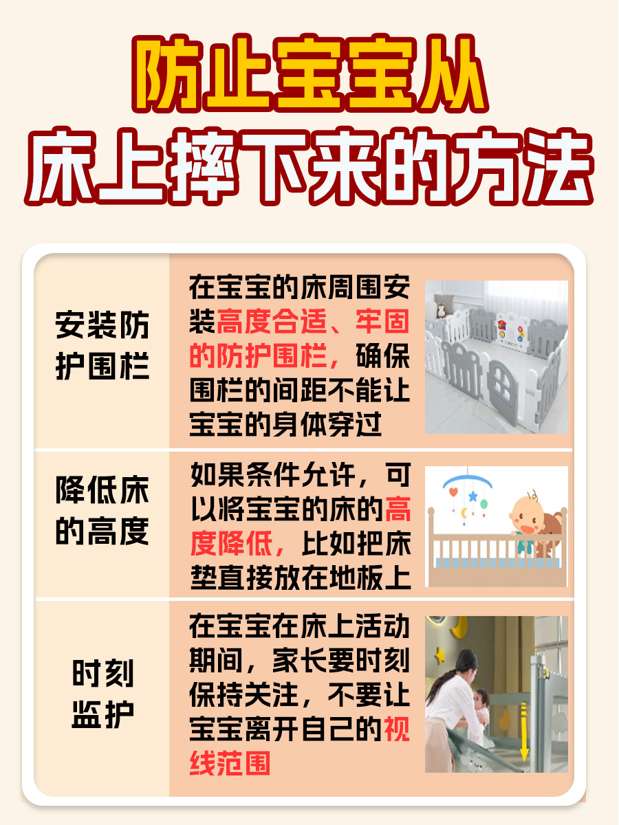 宝宝摔床危机：九个月大，落地会不会有事？