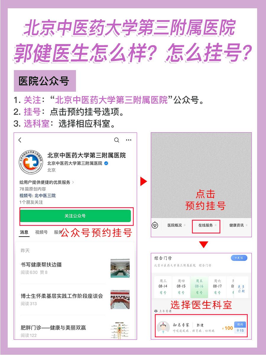 北京中医药大学第三附属医院郭健医生怎么样？怎么挂号？