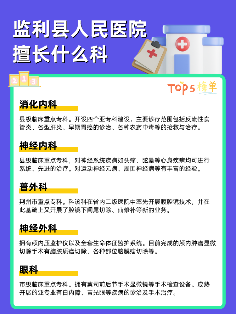 监利县人民医院擅长什么科