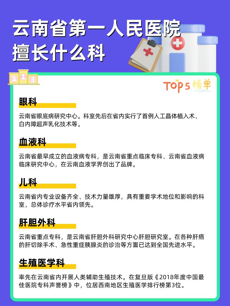 云南省第一人民医院擅长什么科