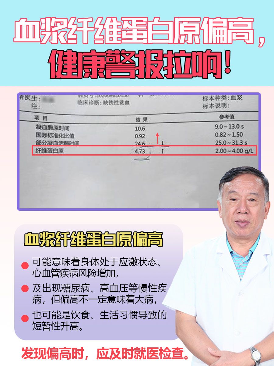 血浆纤维蛋白原偏高，意味着啥？