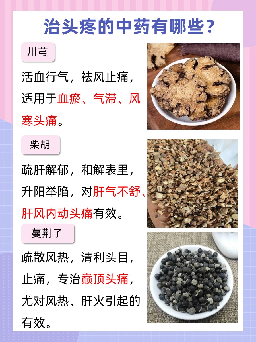 医生辟谣——治头疼的中药八种？