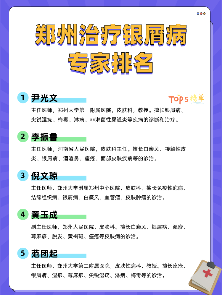 郑州治疗银屑病专家排名