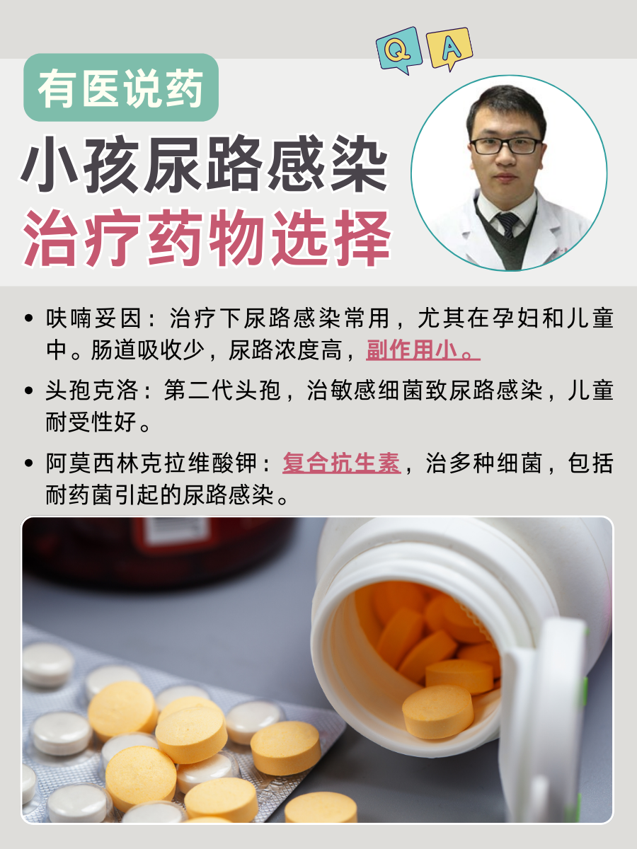 有医说药｜小孩尿路感染治疗药物选择