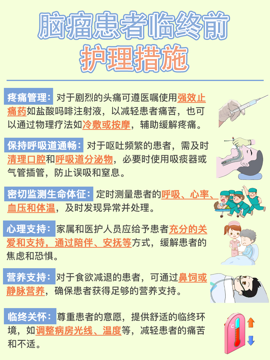 脑瘤患者临终前一天的症状,你知道吗?