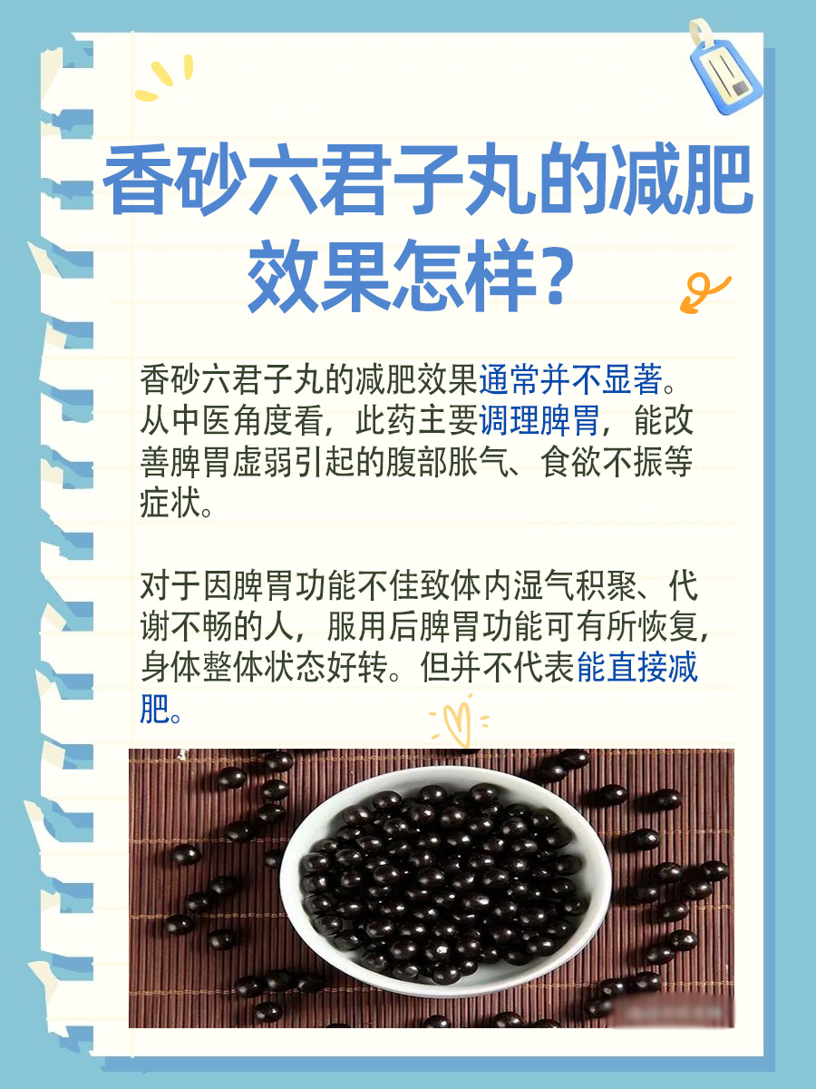 香砂六君子丸，减肥效果究竟如何？