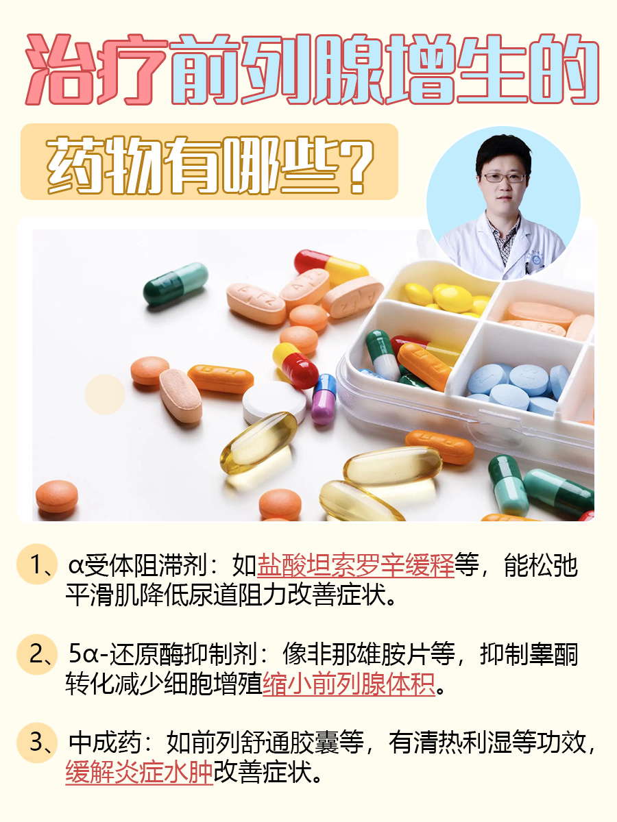 带你了解:前列腺增生吃什么药