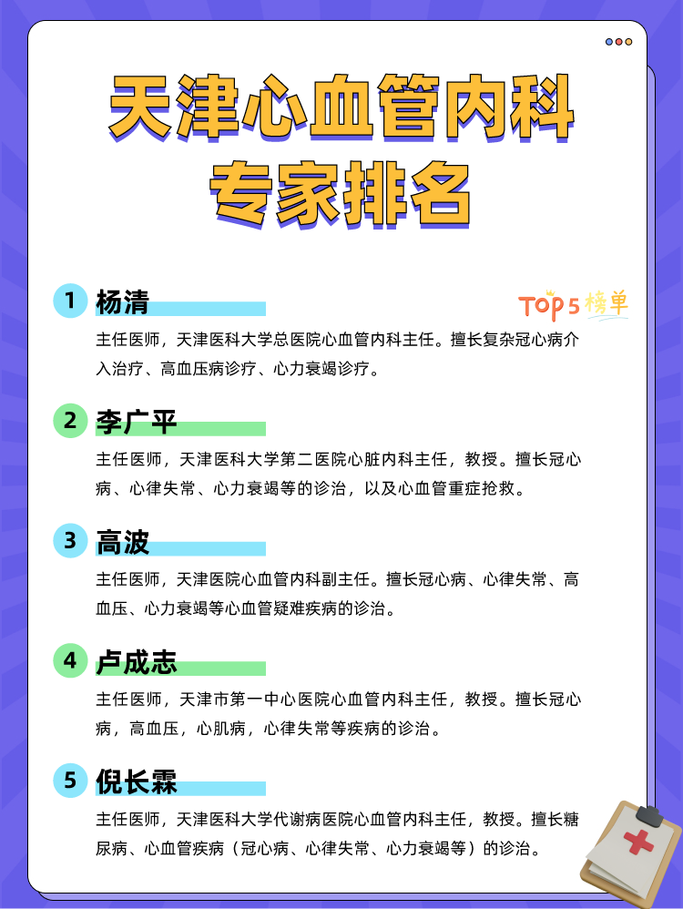 天津心血管内科专家排名