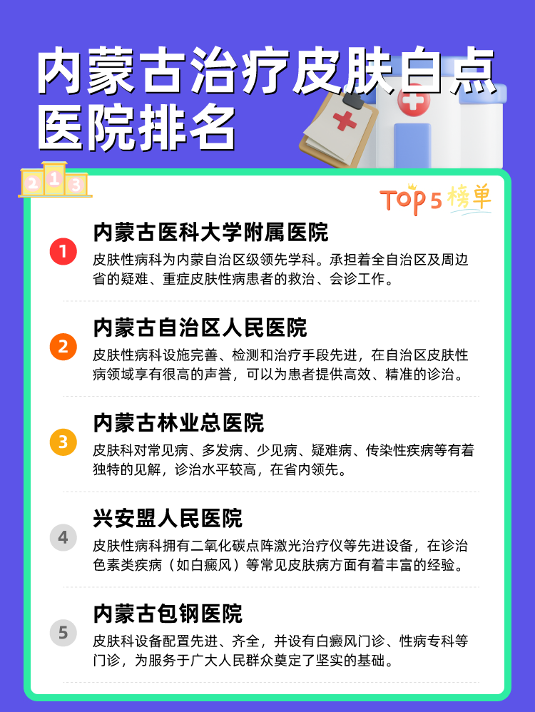 内蒙古治疗皮肤白点医院排名