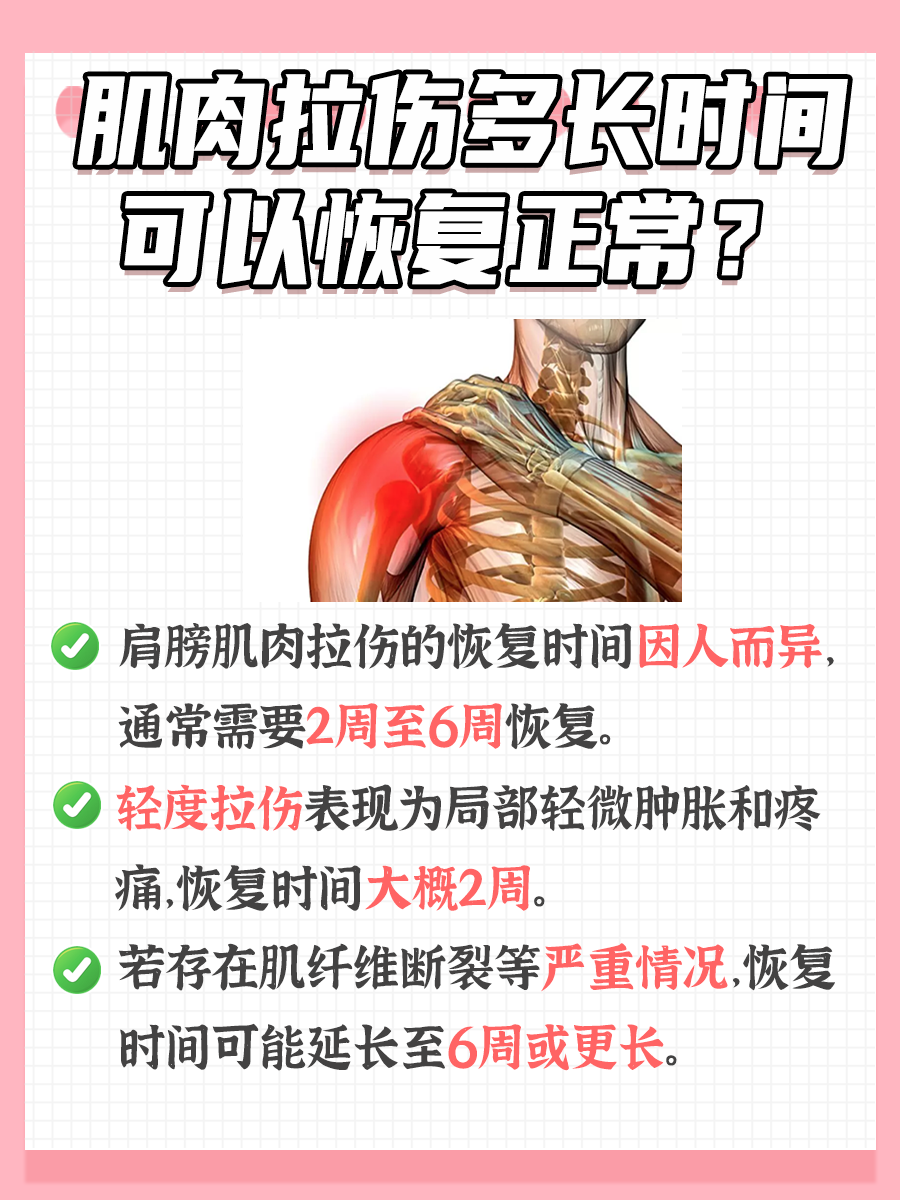 你是否知道：肩膀肌肉拉伤多久才能恢复正常 ？