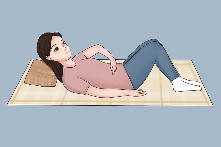 自测动作示意图