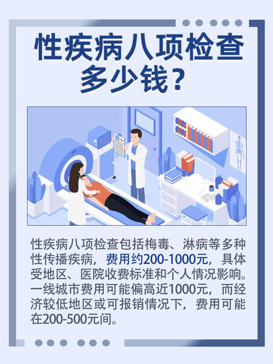 性疾病八项检查，费用详解来了！