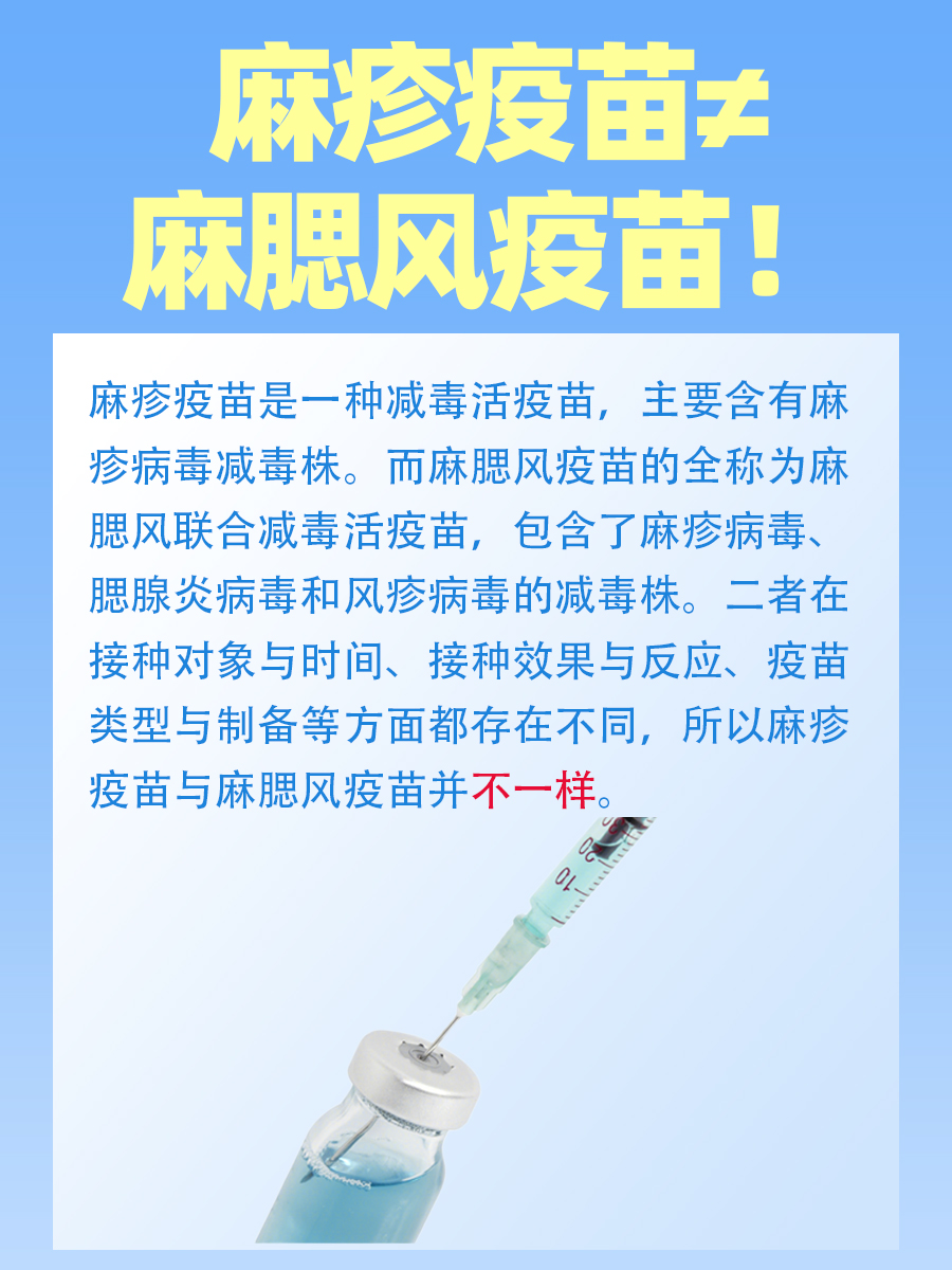 别再混淆！麻腮风VS麻疹疫苗大不同