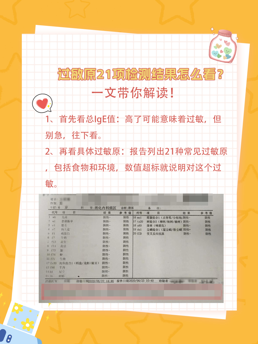 过敏原21项检测结果怎么看？一文带你解读！