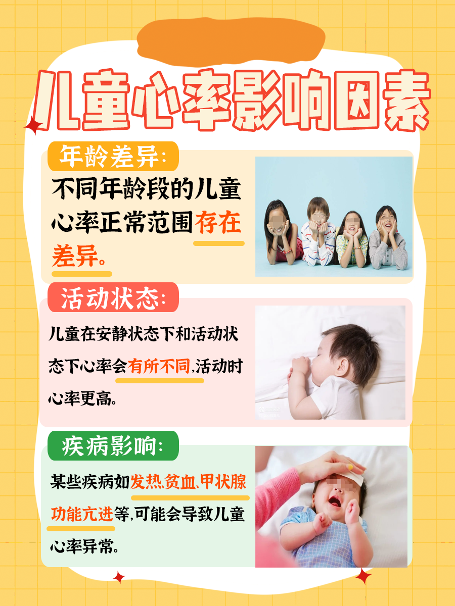 儿童心率正常范围表格