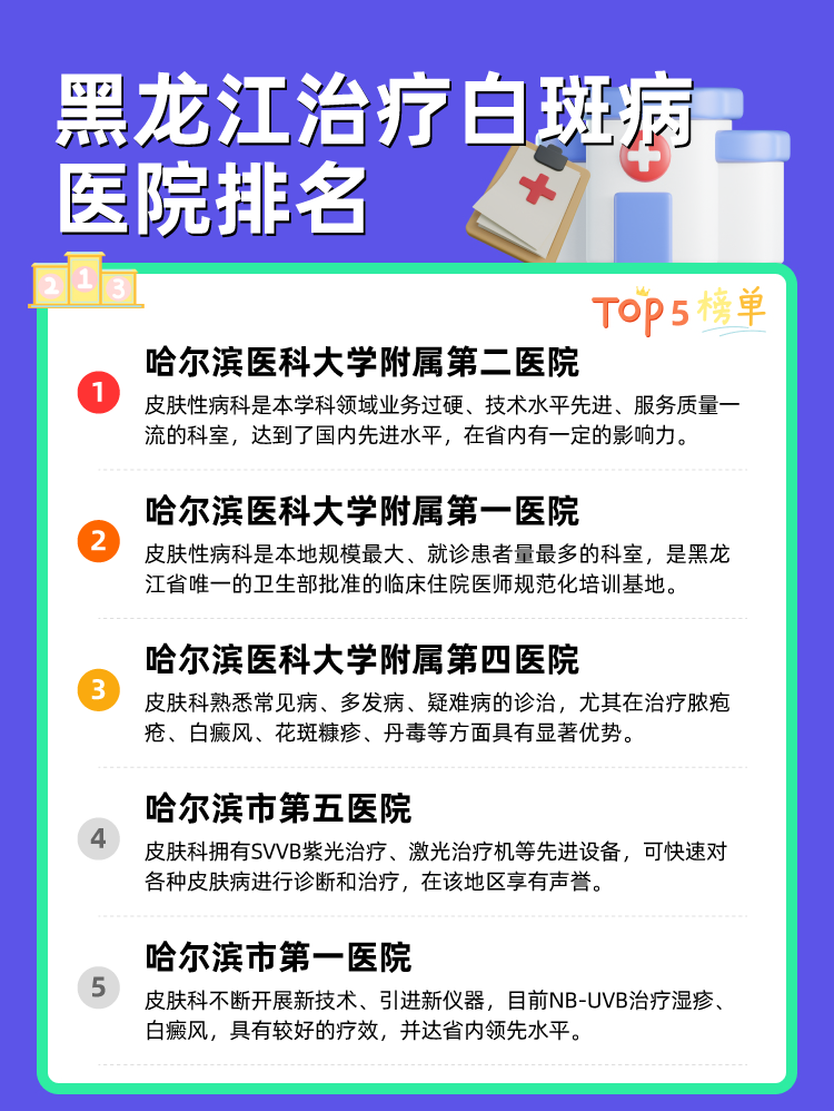 黑龙江治疗白斑病医院排名