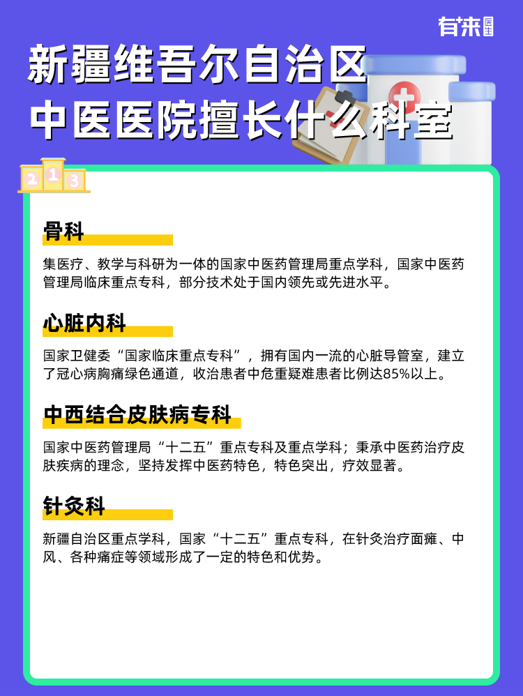 新疆维吾尔自治区中医医院擅长什么科室
