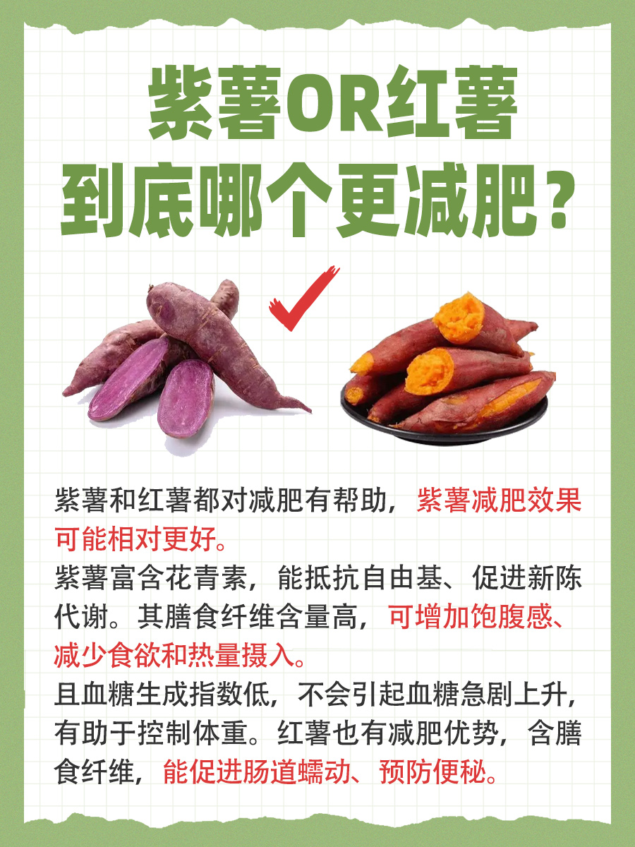 紫薯or红薯，到底哪个更减肥？