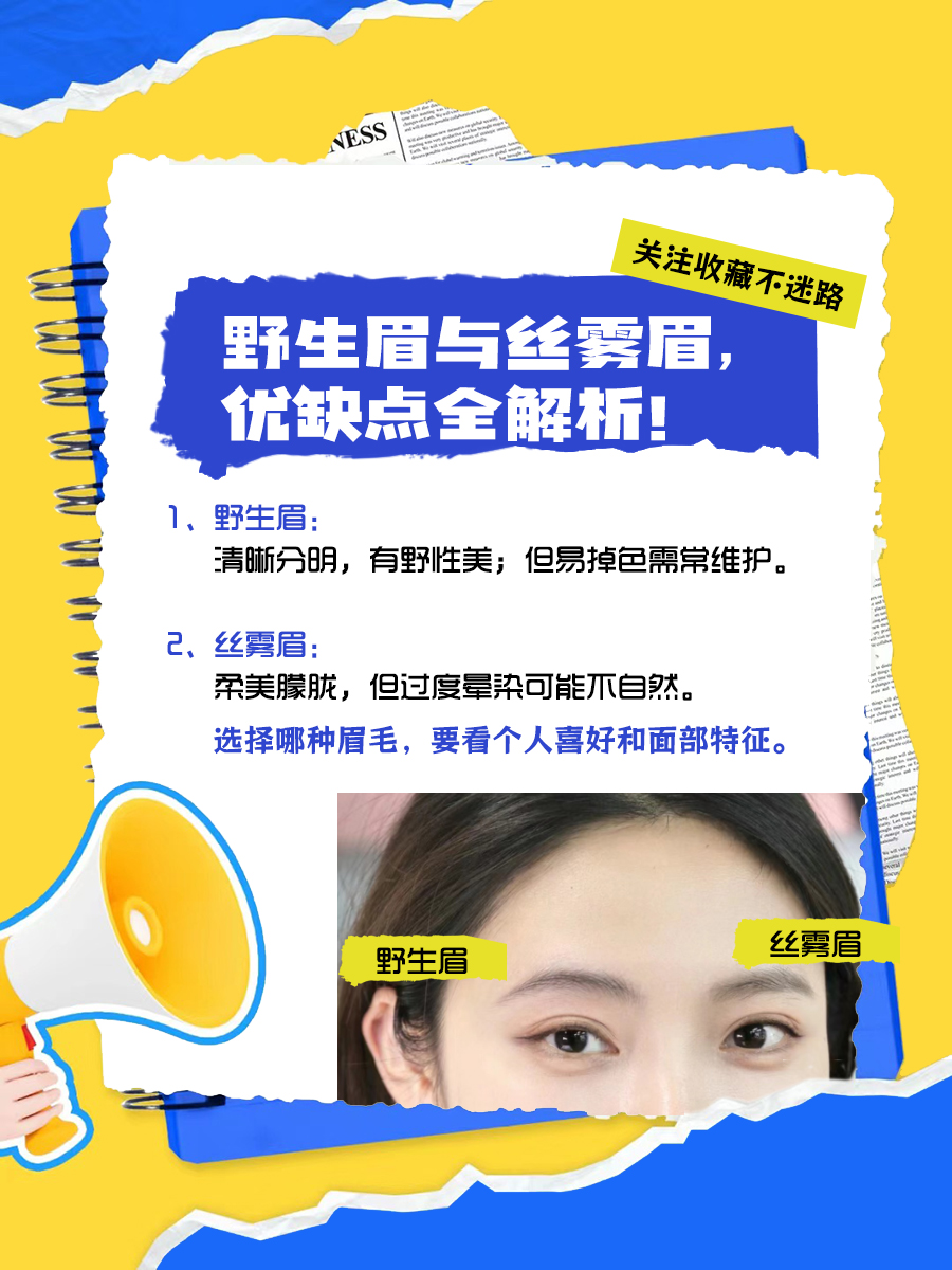 野生眉与丝雾眉，优缺点全解析！