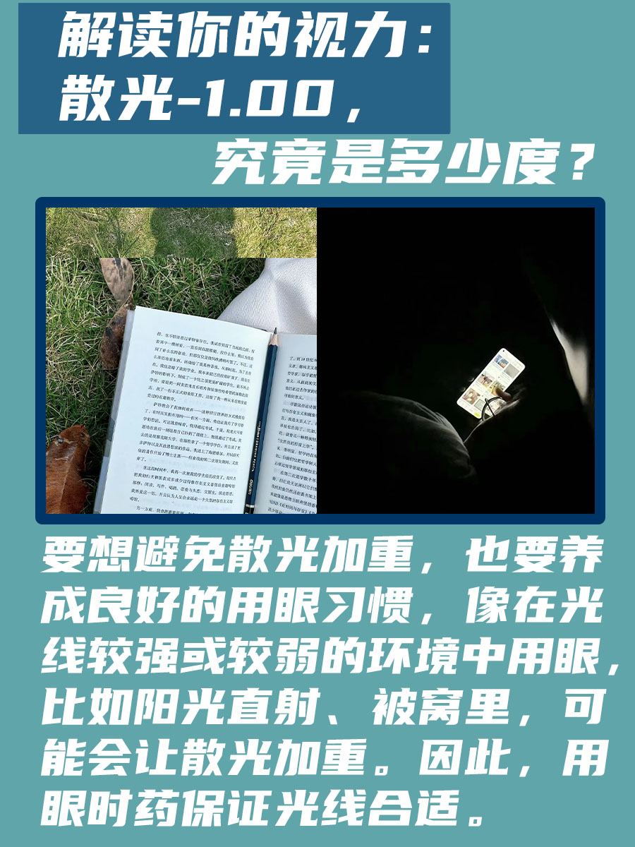 解读你的视力：散光-1.00，究竟是多少度？