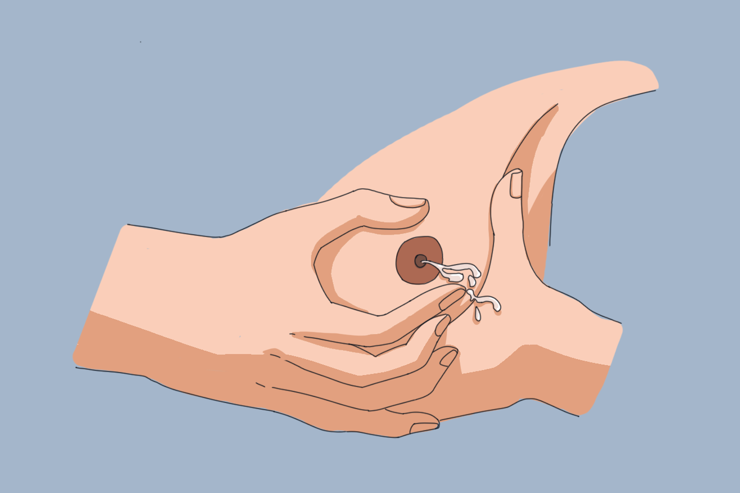 怀孕晚期乳房溢出初乳图