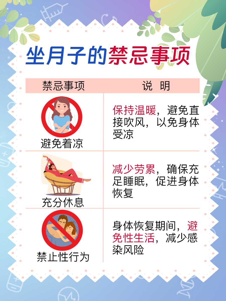 坐月子禁忌多，注意保养恢复健康