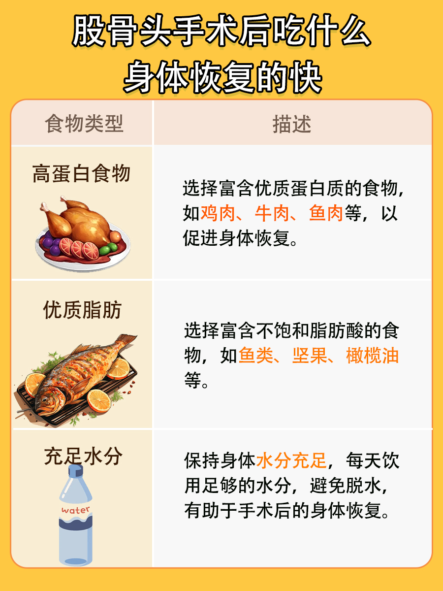 股骨头手术后饮食指导：加速身体恢复的秘诀