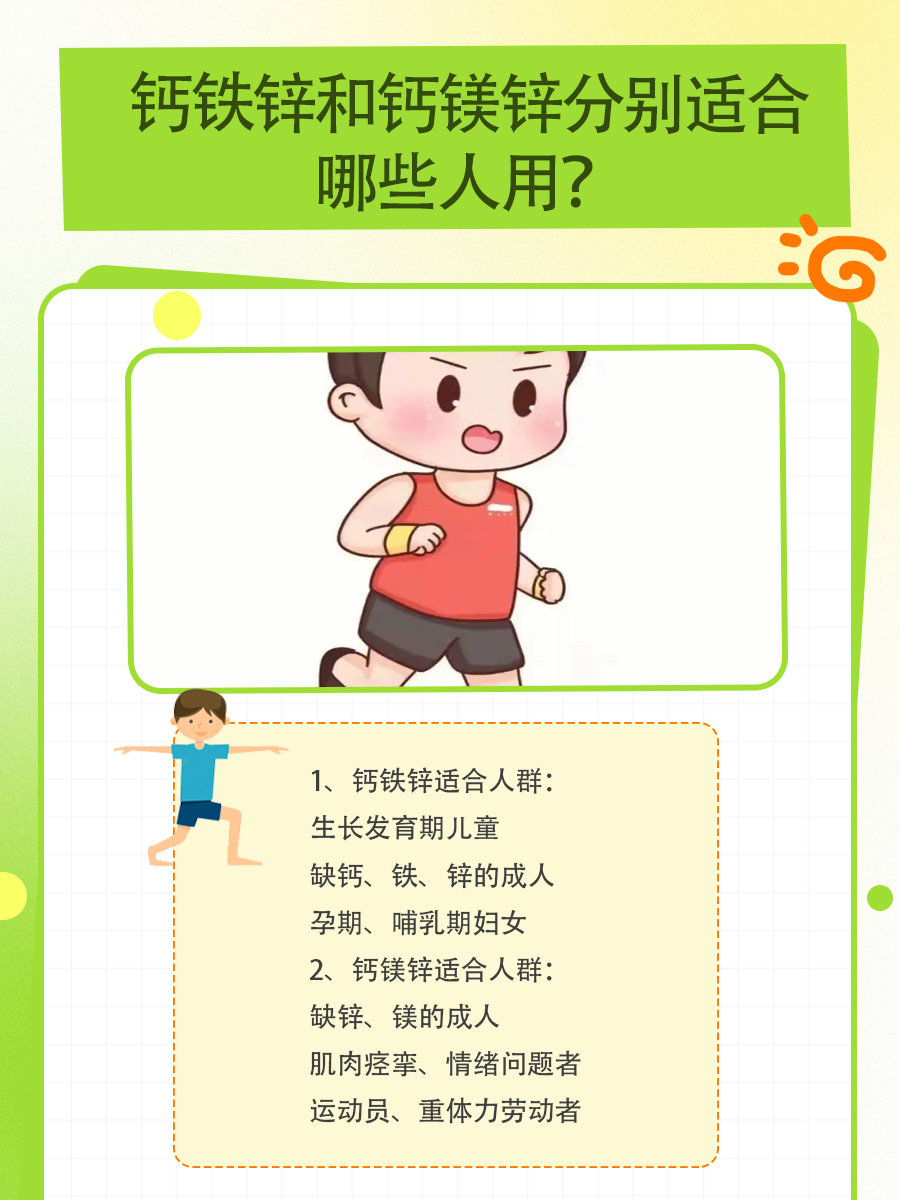 揭秘：钙铁锌与钙镁锌的区别有哪些