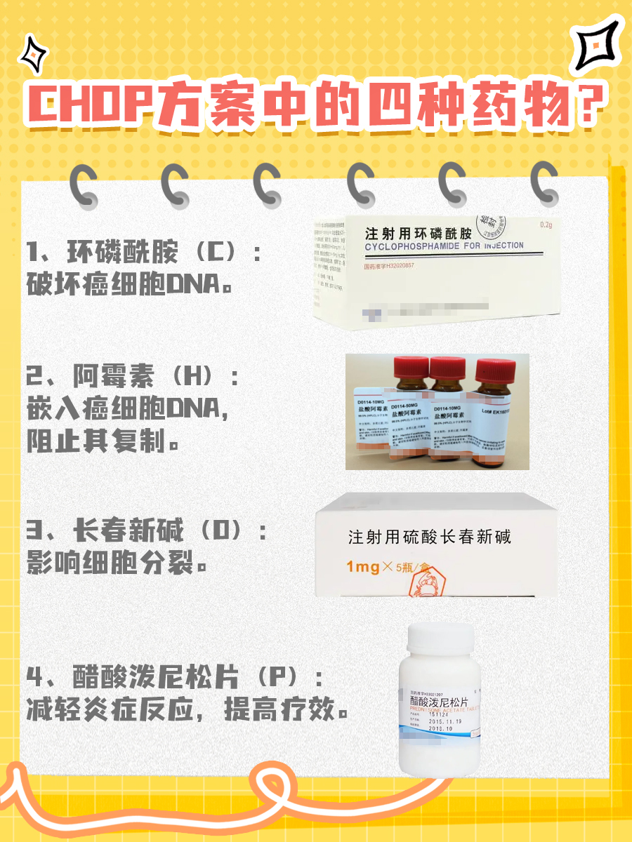 癌症患者的希望:CHOP方案中的四种药物