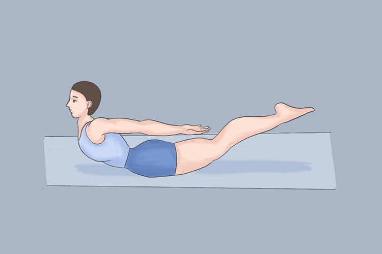 "飞燕式"动作示意图