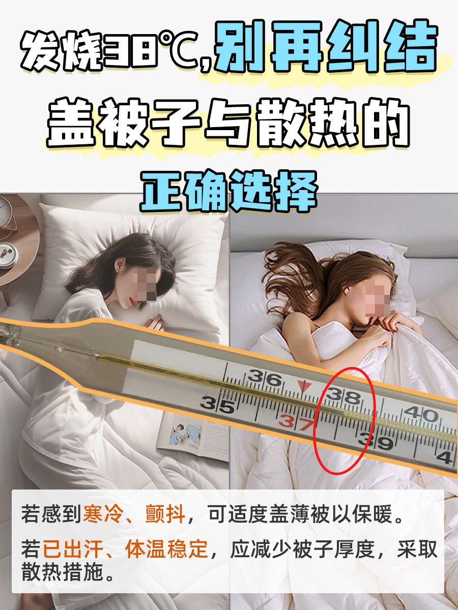 发烧38℃,别再纠结!盖被子与散热的正确选择