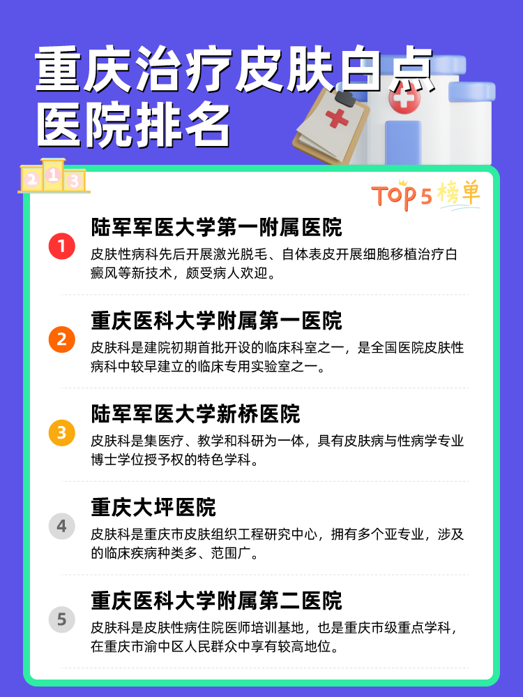 重庆治疗皮肤白点医院排名