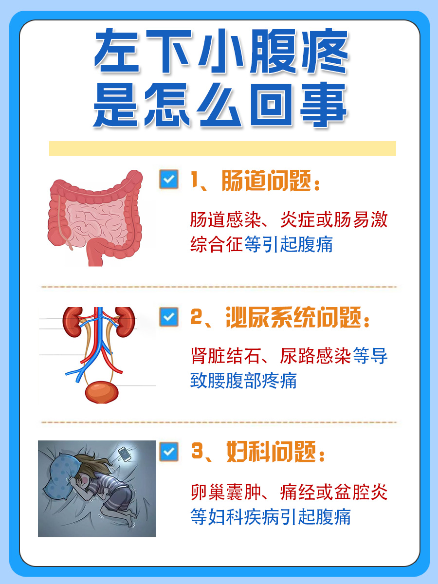 左下小腹痛，可能是这些原因！