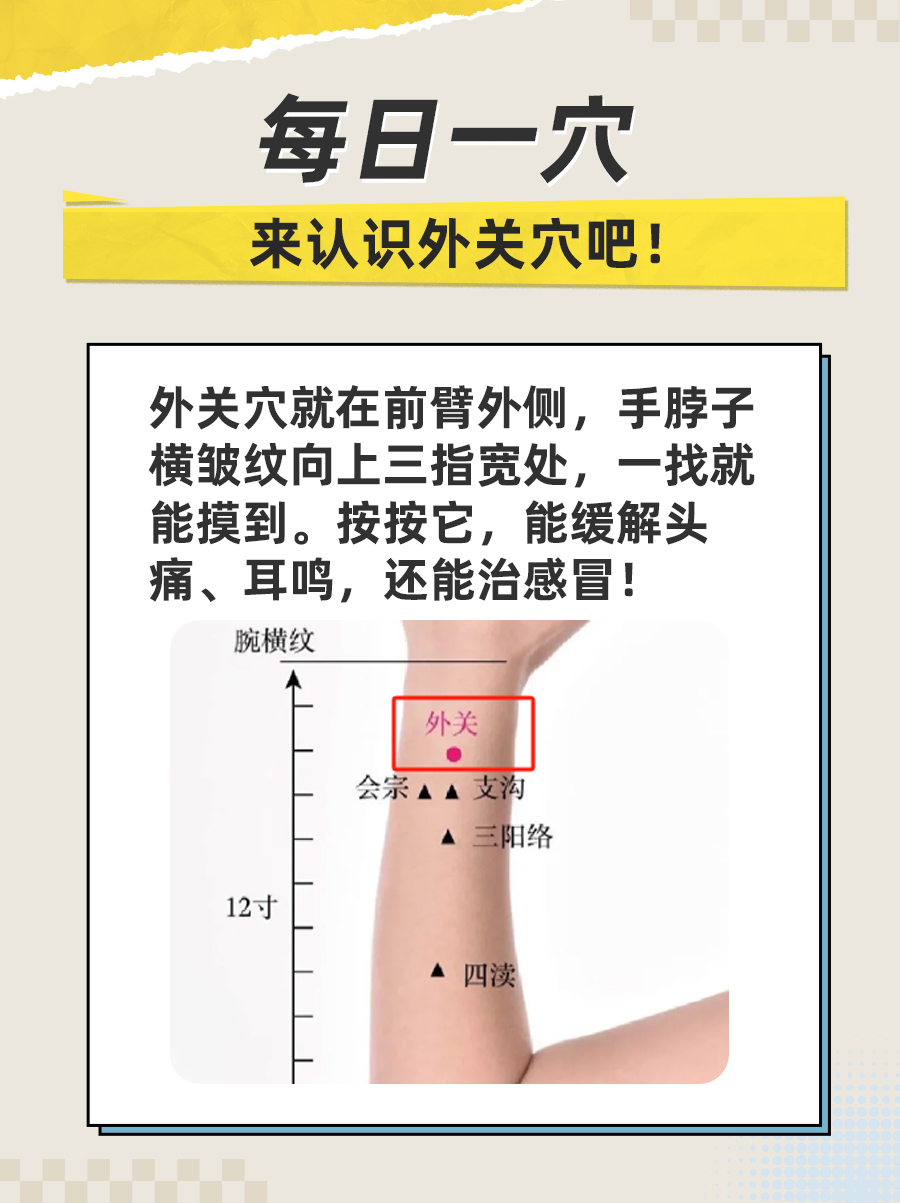 每日一穴,来认识外关穴吧!-有来医生