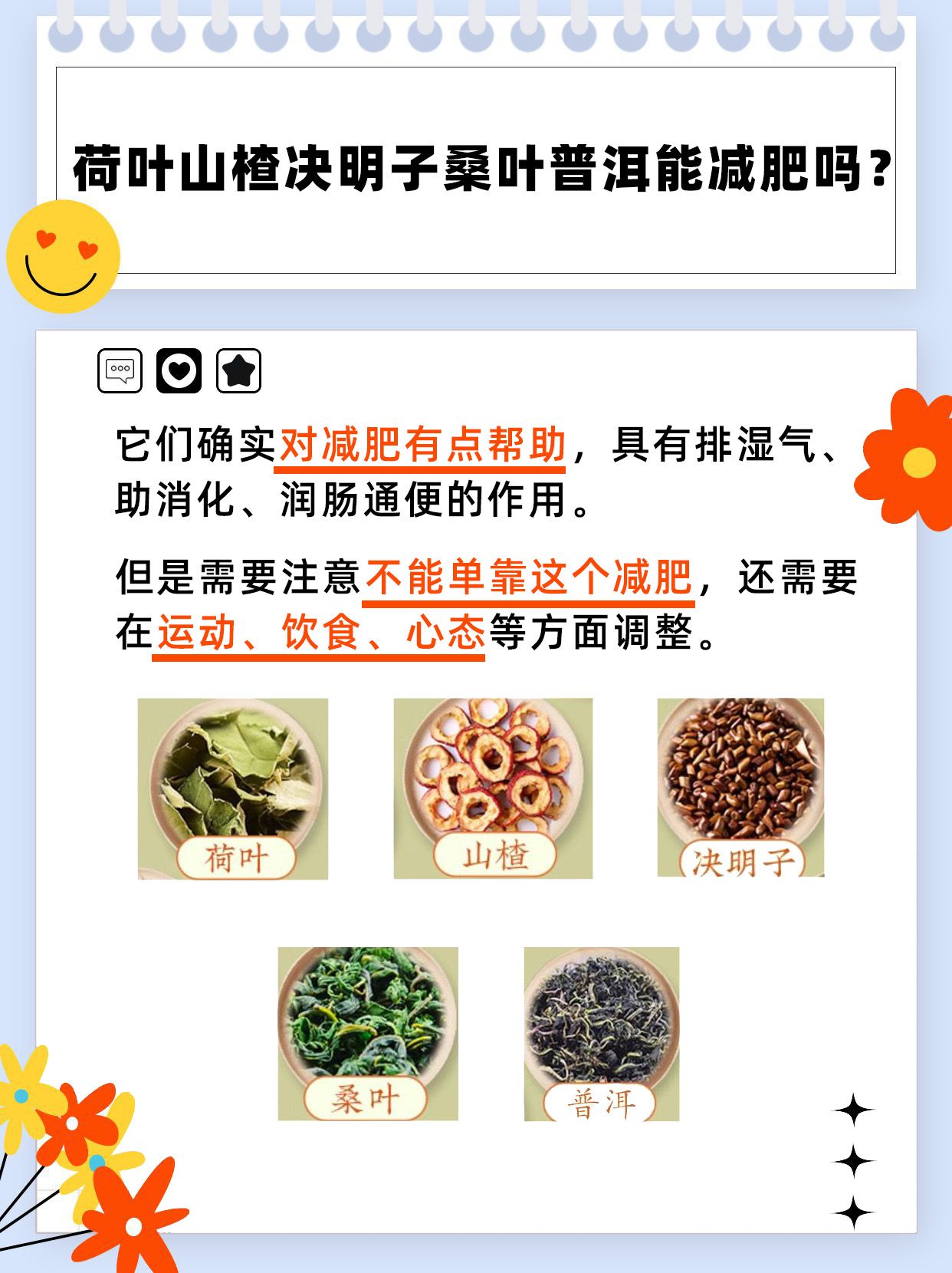 荷叶山楂决明子桑叶普洱：神奇组合助力减肥？