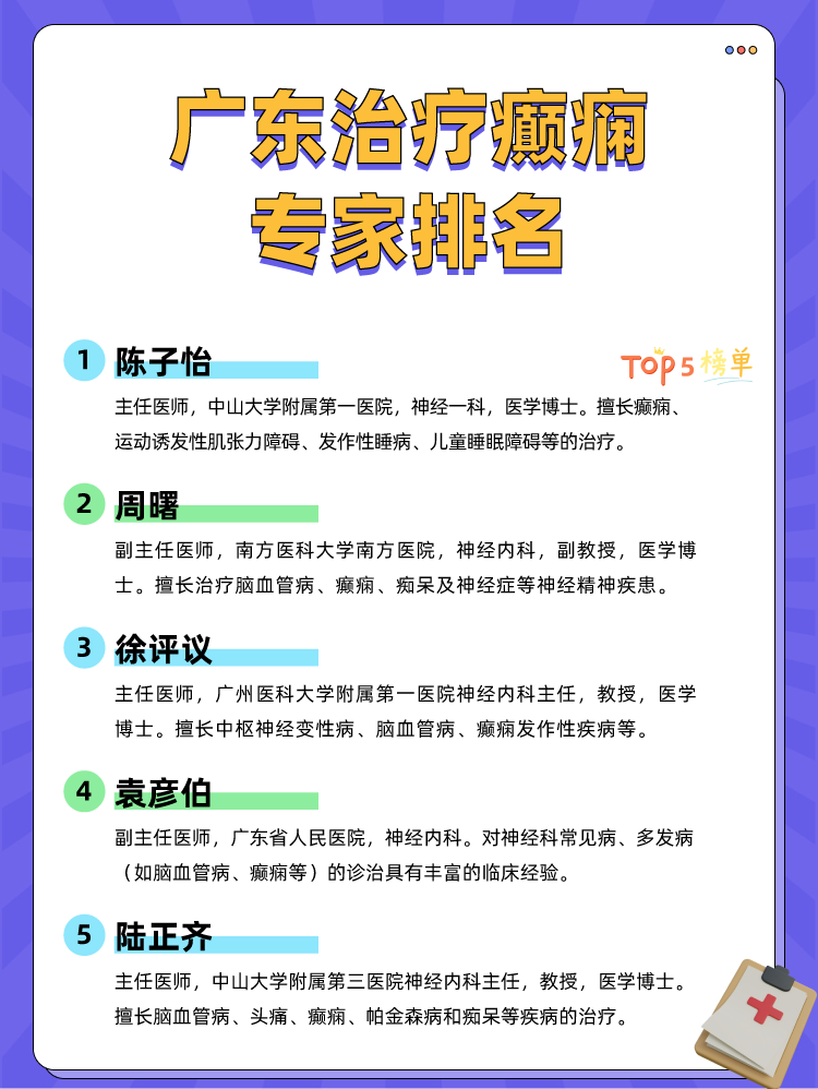 广东治疗癫痫专家排名