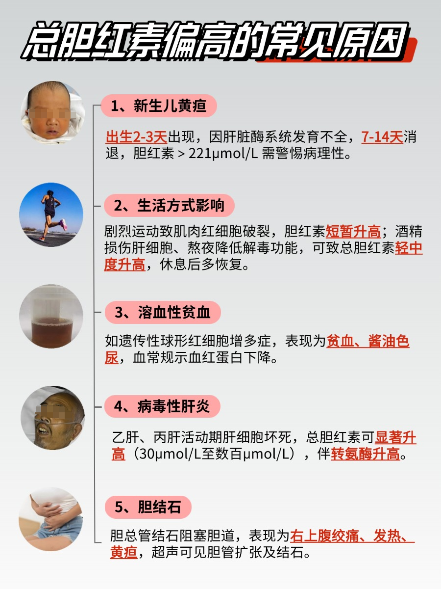 总胆红素偏高说明什么?这些原因最常见