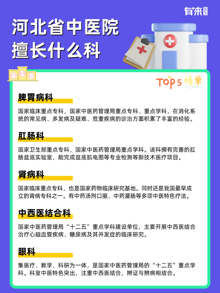 河北省中医院擅长什么科