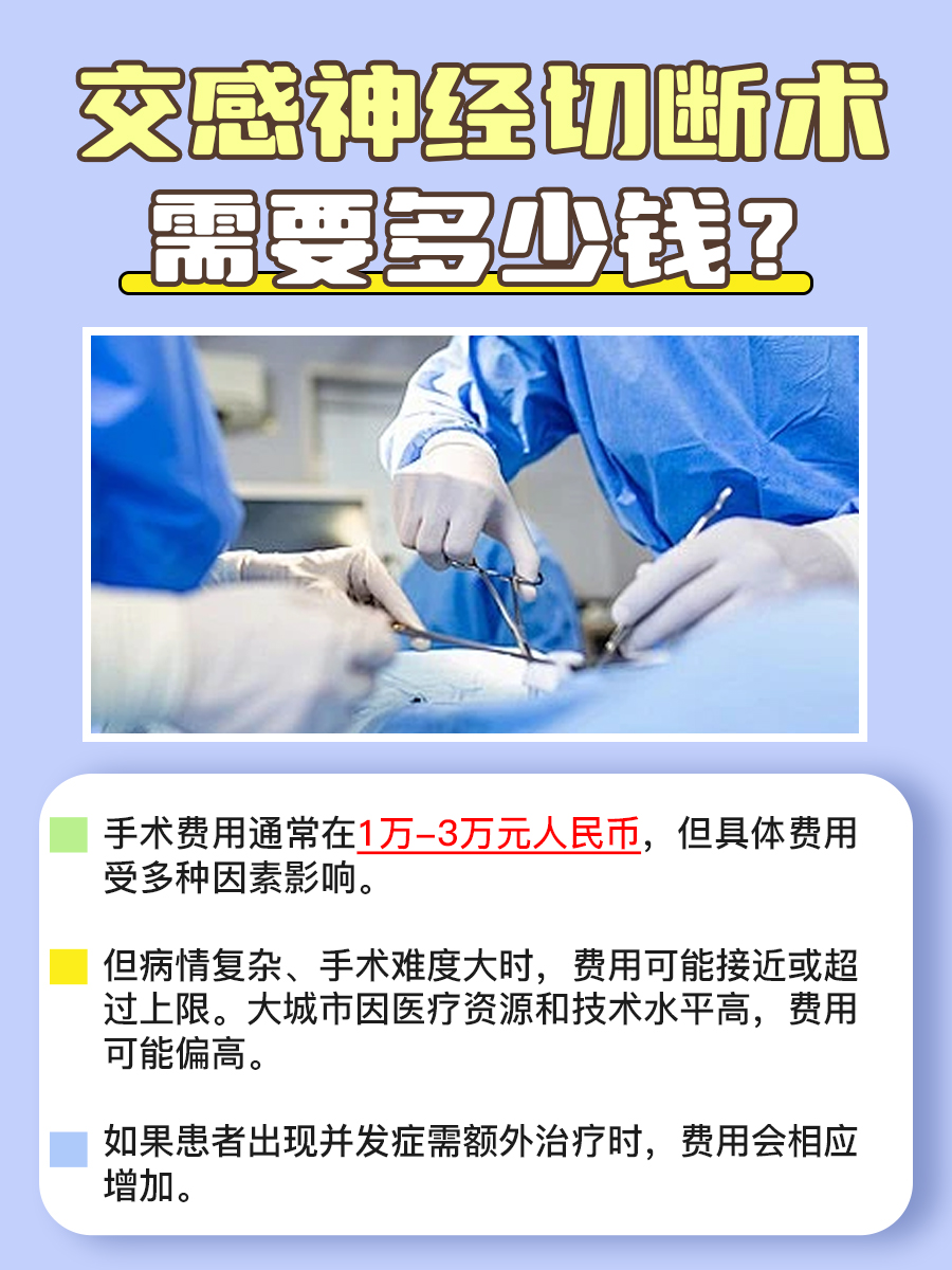 交感神经切断术花费几何?你绝对想不到