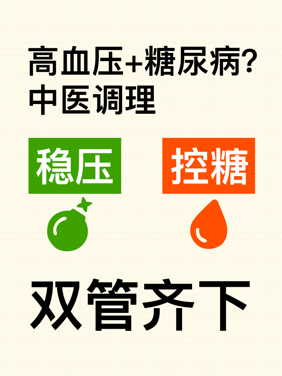 高血压+糖尿病?中医调理稳压控糖双管齐下
