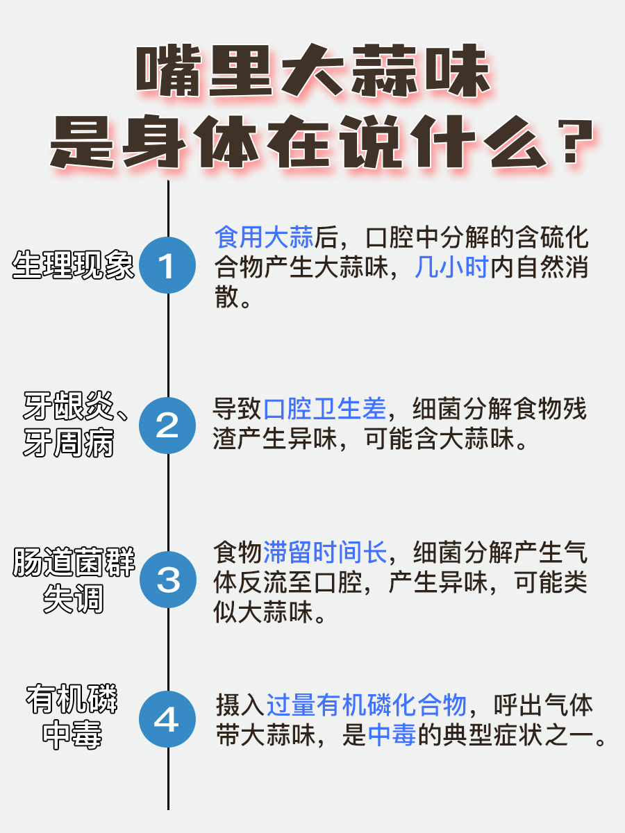 嘴里异味大蒜味，可能是疾病的预兆？