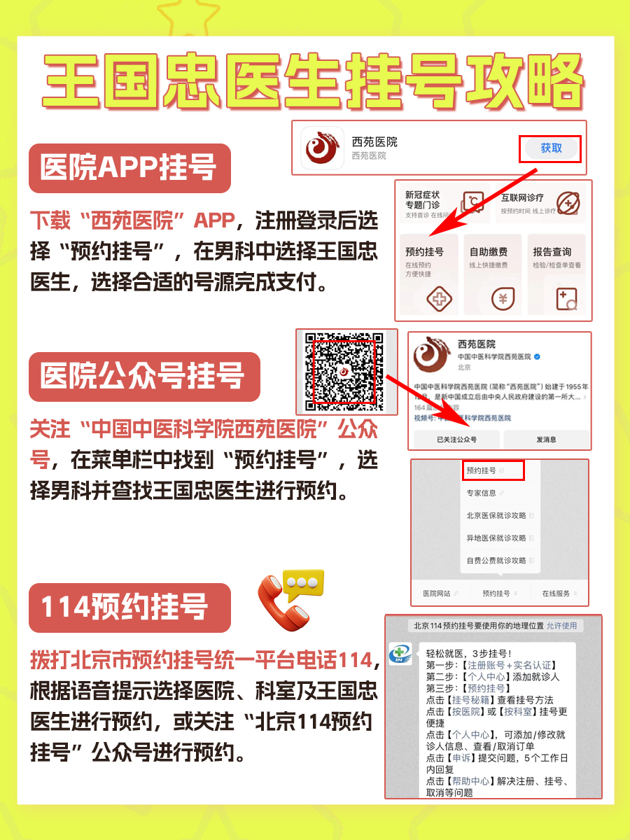 北京西苑医院王国忠医生怎么样？怎么挂号？